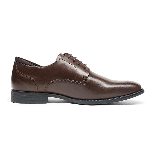 Men's Classic Plain Toe Oxford Shoes - DARK BROWN - 2